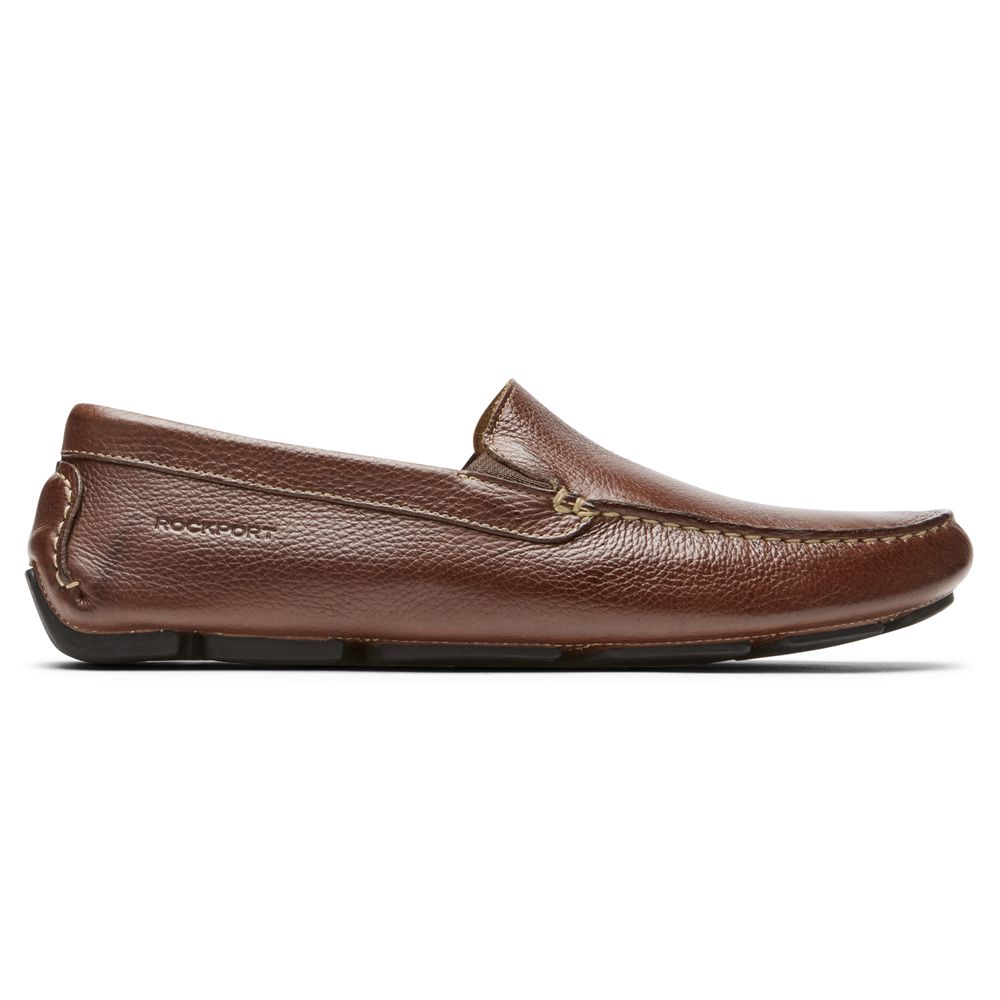 Mocasini Barbati Rockport Rhyder Venetian Slip-Ons Maro - Romania 9548-HDVOJ